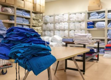 Closeup,View,Of,Hospital,Store,Clean,Linen